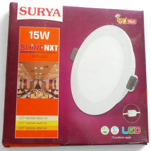 SURYA 15W ROUND LED DOWNLIGHTERS