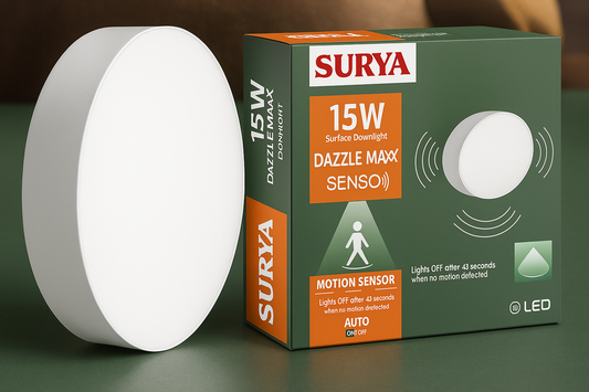 Surya Dazzle Maxx Senso Surface Round Downlighters